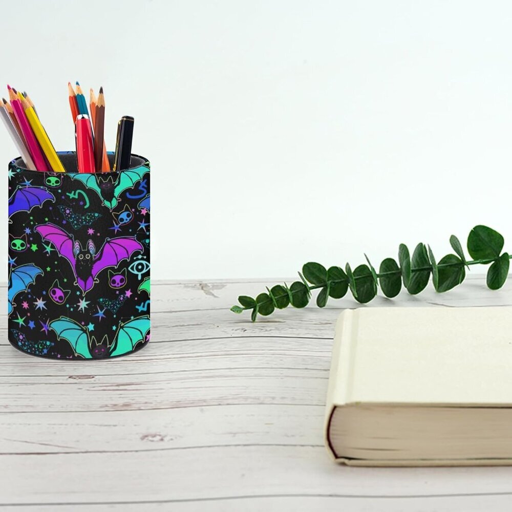 Magic Bat Pen Holder Pencil Organizer Cute Pencil Cup Desk Decor Makeup Brush Ho - Picture 2 of 6